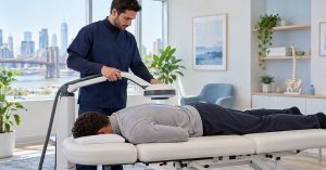 emFieldPro magnetic therapy session at a Brooklyn pain clinic